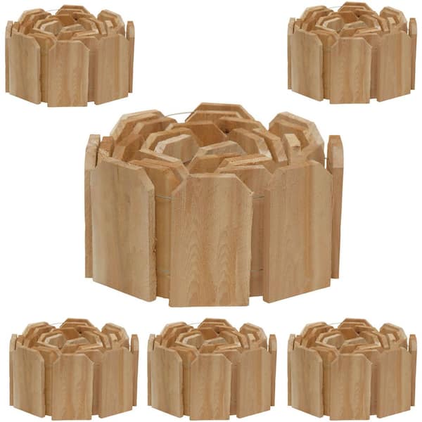 120 in. L x 0.75 in. W Cedar Wood Lawn Edging (6-Pack, 720 in. L Total)