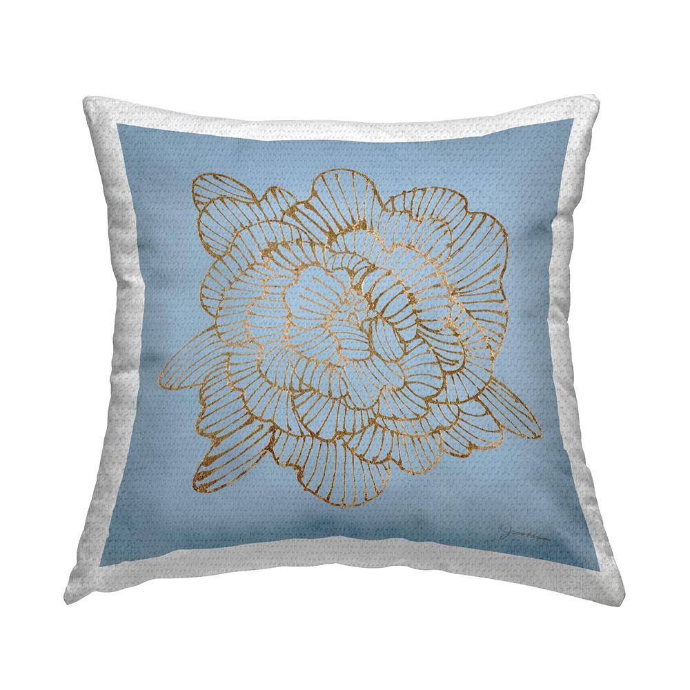 Modern Blue Flower Blossom Blue Square Outdoor Throw Pillow price history on PriceWatchPro