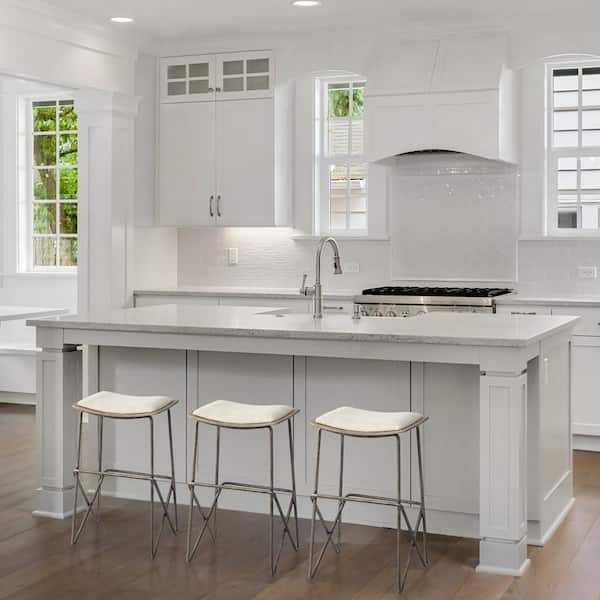 Katniss 26 in. Total Height Cream Fabric Seat Gold Metal Base Stool