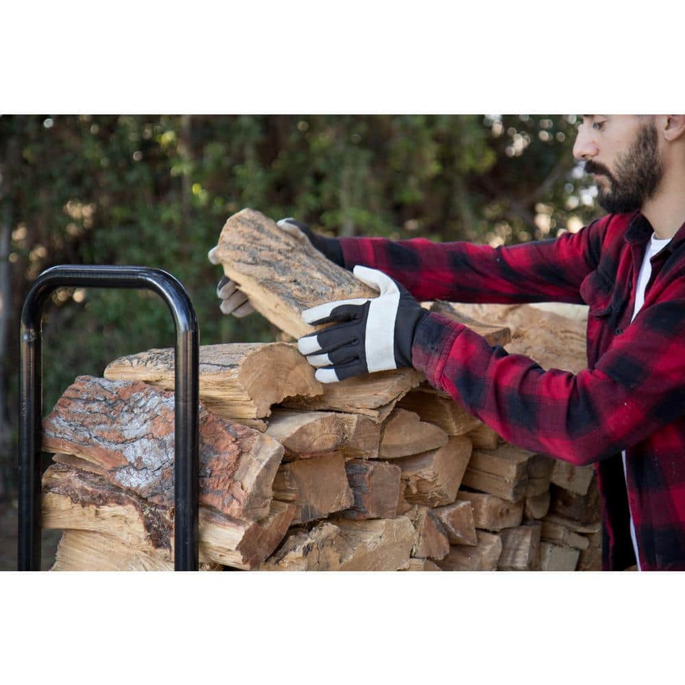 Champion 48-Inch Heavy-Duty Black Steel Firewood Rack