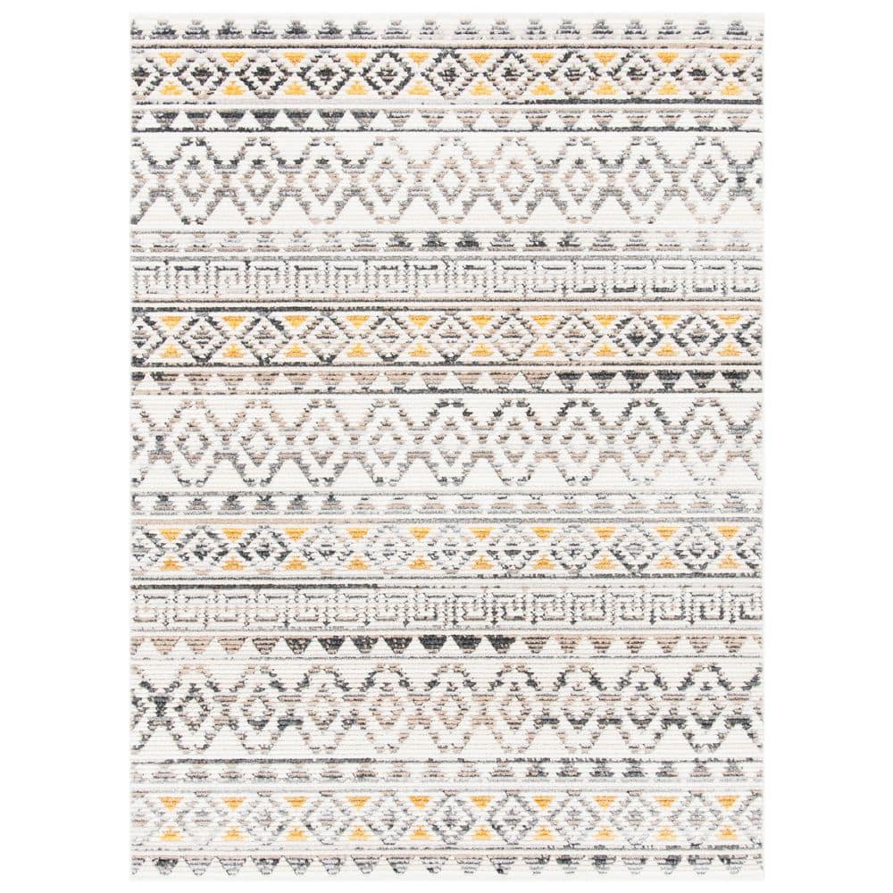 Sedona 9 ft. x 12 ft. Ivory/Charcoal Striped Geometric Area Rug price history on PriceWatchPro