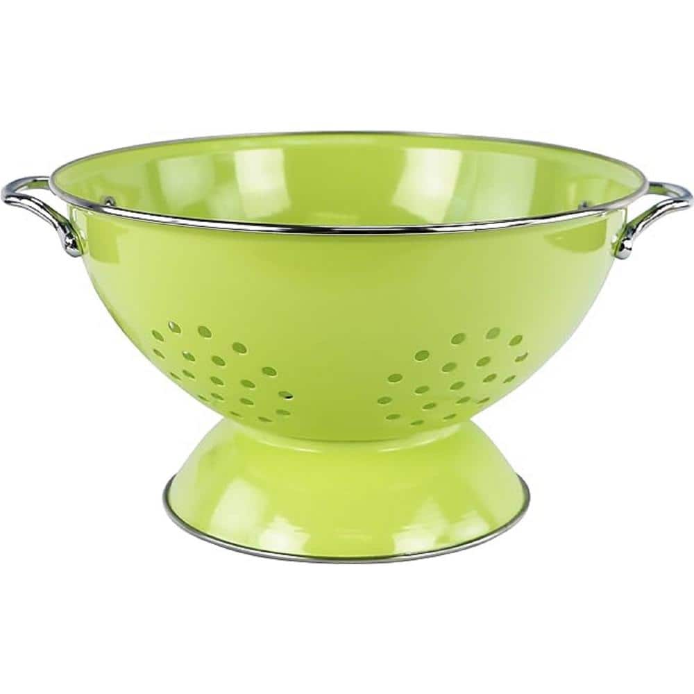 5 qt. Metal Powder Coated Enameled Will Never Flake or Discolor Colander in