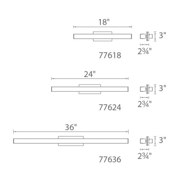 Brink 24 in. Brushed Aluminum LED Vanity Light Bar and Wall Sconce, 3500K