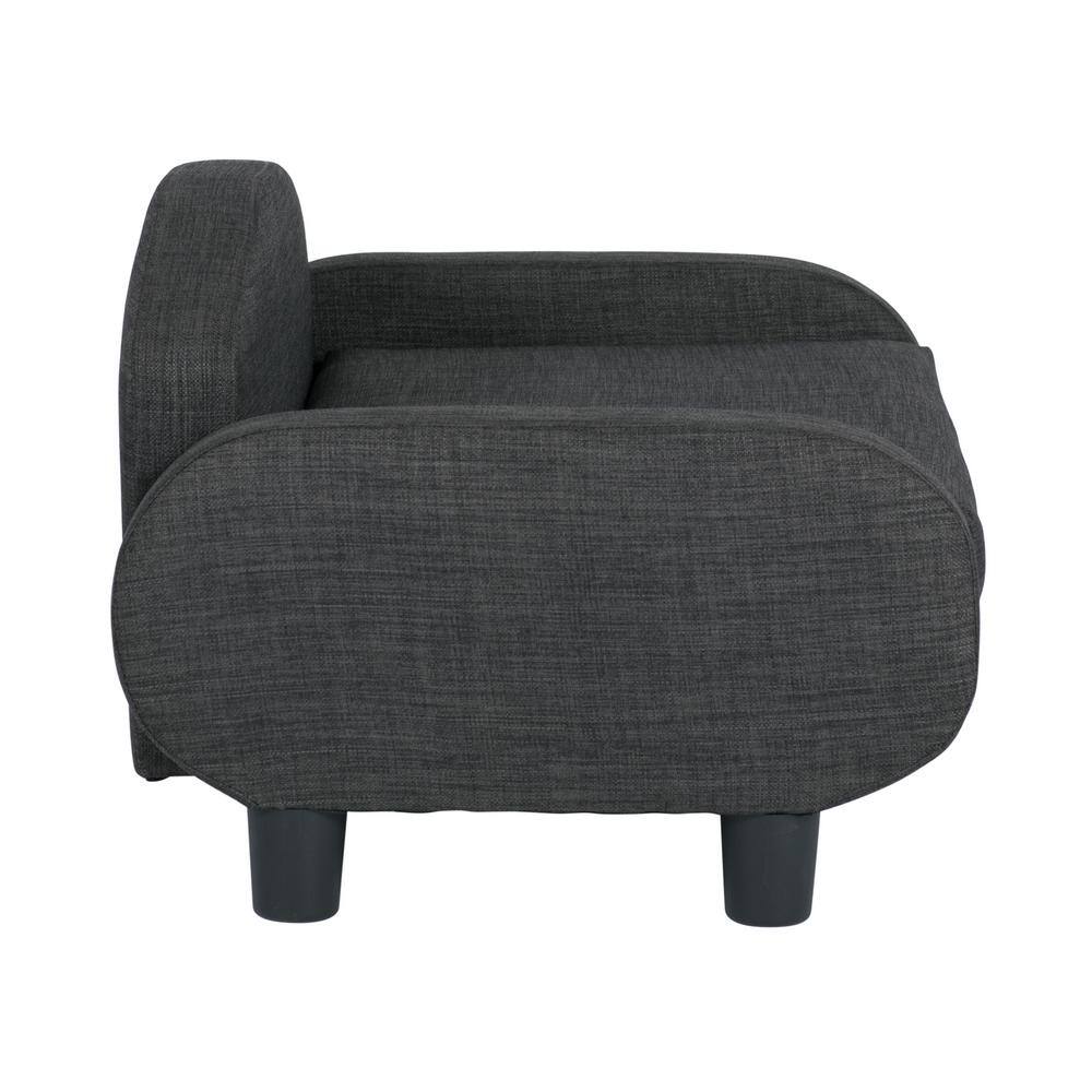 Gray Elevated Pet Sofa with Removable Mattress Cover
