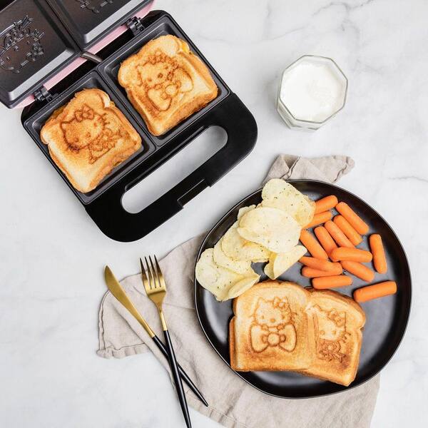 ハローキティ　サンドウィッチグリル Uncanny Brands Hello Kitty 900W Pink Sandwich Maker PP-KIT-HK2