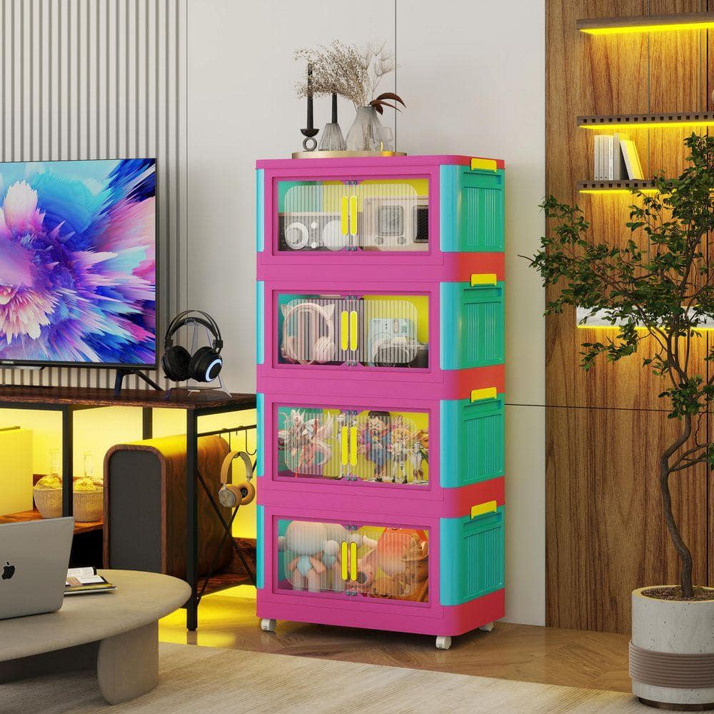 CSC DECOR INC 50 in. H Multi-Colored Plastic Folding Storage