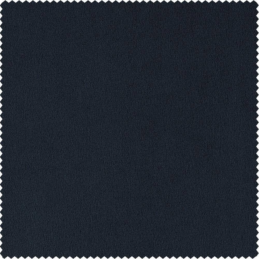 Midnight Blue Velvet Blackout Curtain Panel, 50x84