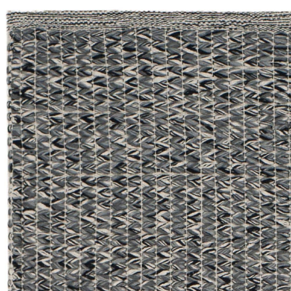 Coastal Charm Handwoven Cotton Runner Rug - 2'3" x 7', Gray Geometric