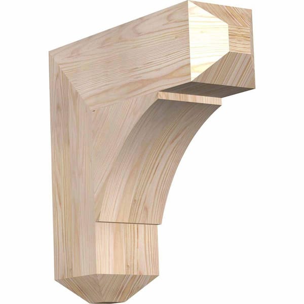 Ekena Millwork 5.5 in. x 20 in. x 20 in. Douglas Fir Thorton Craftsman Smooth Bracket