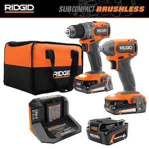 18V SubCompact Brushless 2-Tool Combo Kit with (2) 2.0 Ah Batteries, Charger, Tool Bag, & 4.0 Ah MAX Output Battery