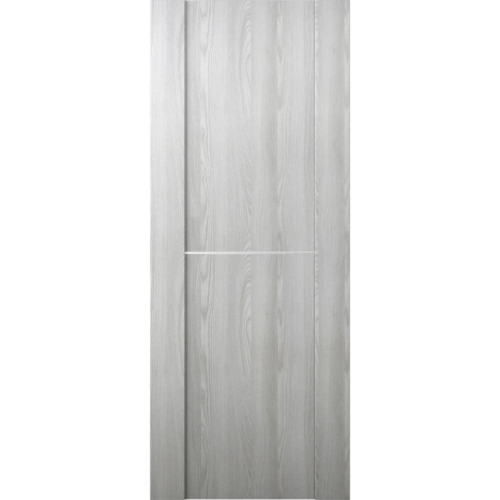 Vona 01 1H 18 in. W x 80 in. H x 1-3/4 in. D 1-Panel Solid Core Ribeira Ash Prefinished Wood Interior Door Slab -  Belldinni, 163468