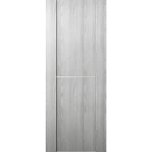 Vona 01 1H 30 in. W x 80 in. H x 1-3/4 in. D 1-Panel Solid Core Ribeira Ash Prefinished Wood Interior Door Slab