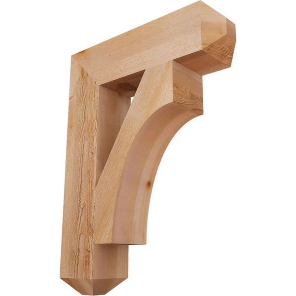 Ekena Millwork 6 in. x 32 in. x 24 in. Western Red Cedar Westlake Craftsman Rough Sawn Bracket