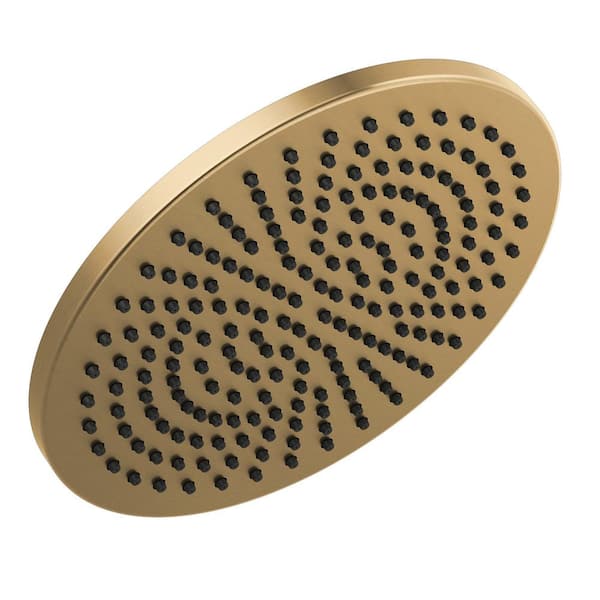 Delta Gold 1-Spray Patterns 2.5 GPM 11.75 in. Wall Mount Fixed Shower Head in Lumicoat Champagne Bronze