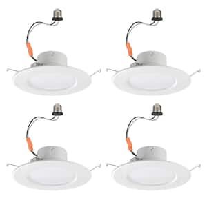 5 in./6 in. Smart Hubspace Color Selectable CCT Integrated LED Recessed Light Trim (4-Pack)