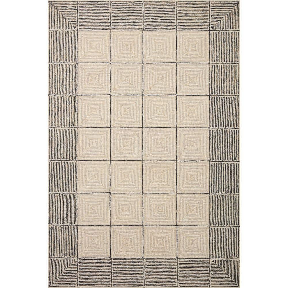 Chris Love Julia Francis Cream / Black 2 ft. x 5 ft. Contemporary Accent Rug price history on PriceWatchPro