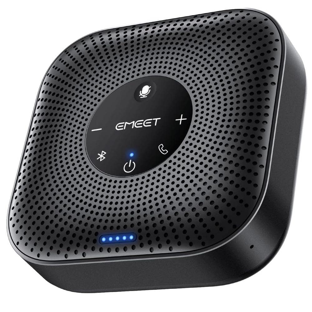 Conference Speakerphone, 4-AI Mics 360° Voice Pickup, Noise Reduction, USB