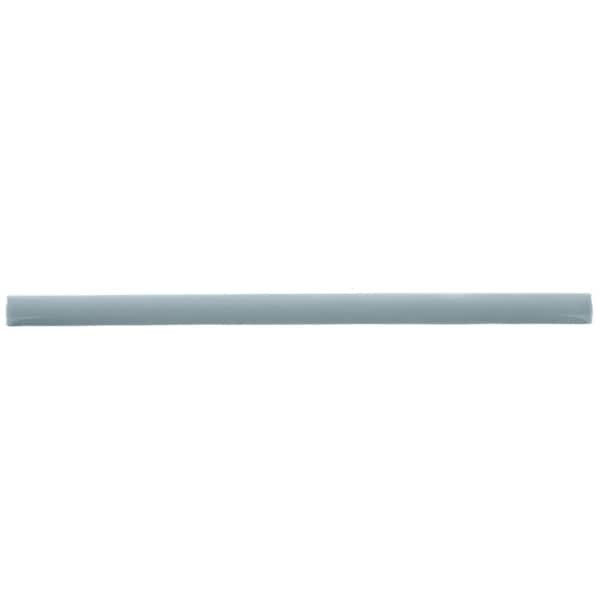 Castillo Demi-Bullnose Sky 1/2 in. x 12 in. Glossy Ceramic Wall Tile Trim