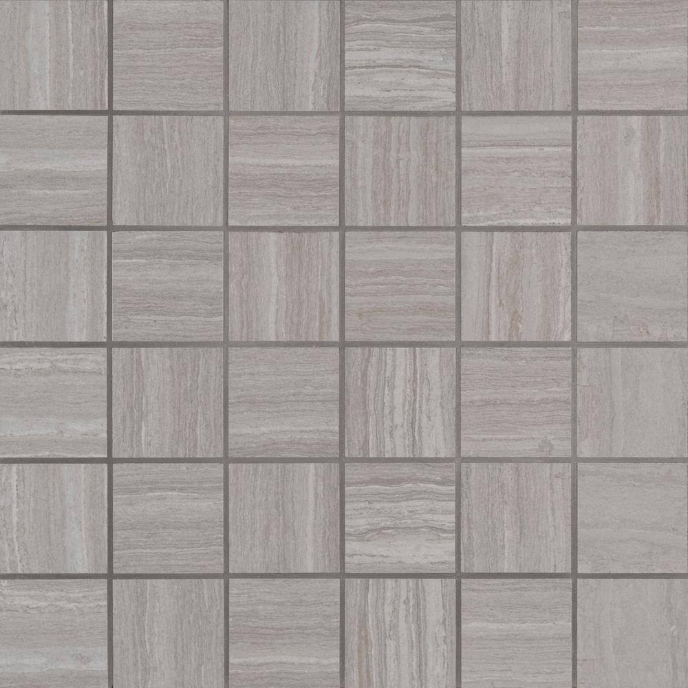 Take Home Tile Sample - Charisma Silver 4 in. x 4 in. Matte Ceramic Mesh-Mounted Mosaic Tile price history on PriceWatchPro