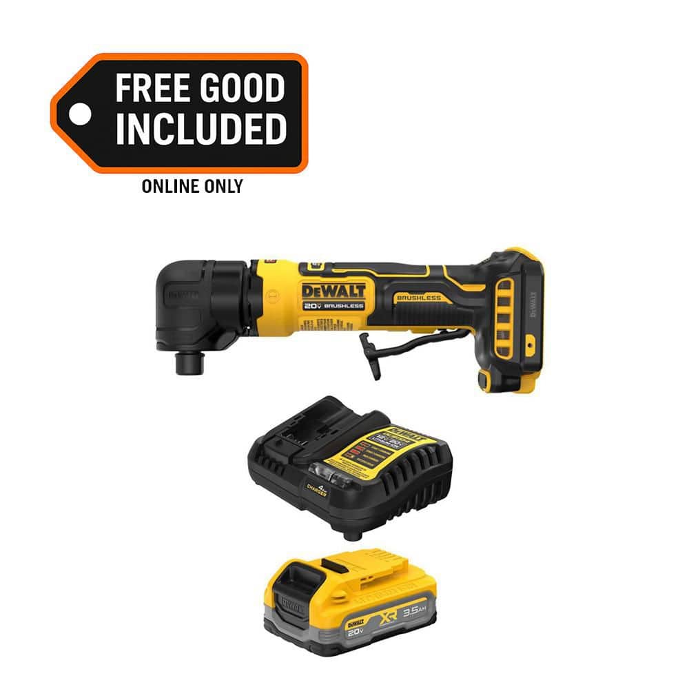 DEWALT ATOMIC 20 V MAX Lithium-Ion Cordless Right Angle Die Grinder with 20 V MAX XR Power Stack 3. 5 Ah Battery and Charger (DCG422BWCBP320C)