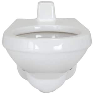 Wall-Mounted Elongated Toilet Bowl Only in White