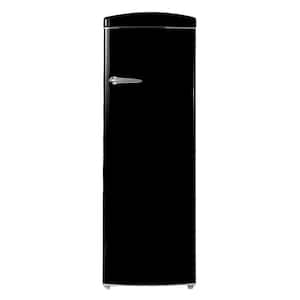 24 in. 11 cu. ft. 110V Frost Free Eco R600a Classic Retro Refrigerator in Black