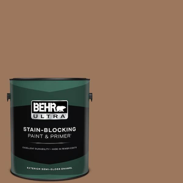 BEHR ULTRA 1 gal. #S220-6 Baked Sienna Semi-Gloss Enamel Exterior Paint & Primer