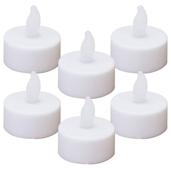 Unbranded White Flickering LED Tealight Set (6-Piece)