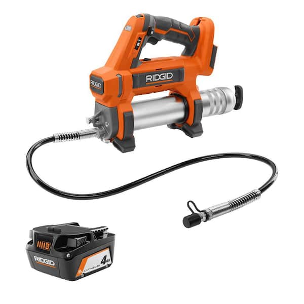 18V Cordless Grease Gun and 18V 4.0 Ah Lithium-Ion Battery Combo