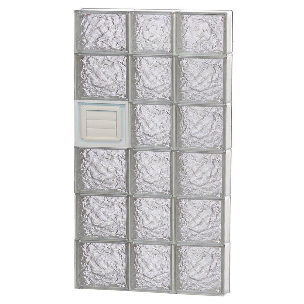 21.25 in. x 44.5 in. x 3.125 in. Frameless Ice Pattern Glass Block Window with Dryer Vent price history on PriceWatchPro