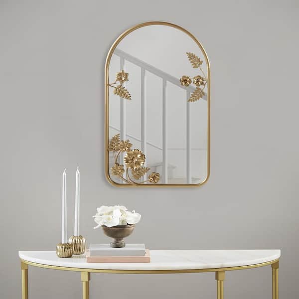 Adaline 15.75 in. W x 25.75 in. H Gold Wall Mirror