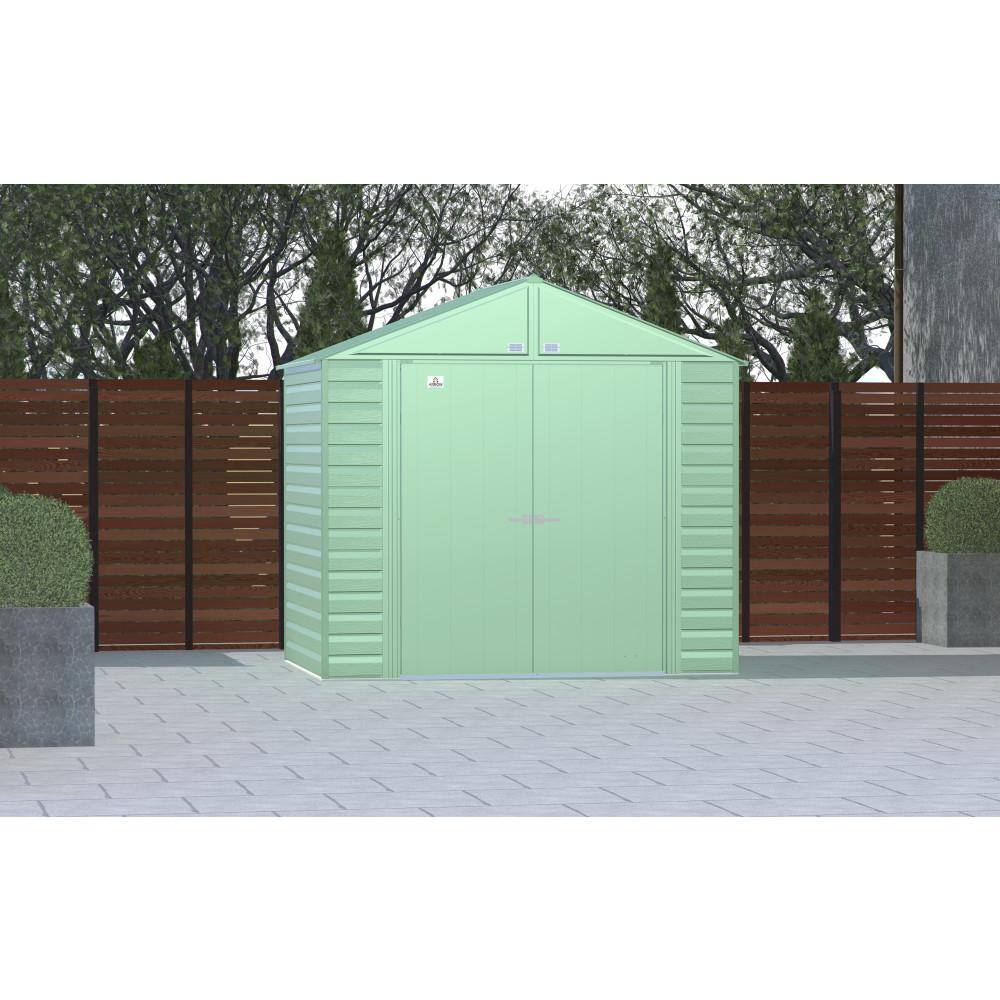 8 ft x 6 ft Sage Green Metal Storage Shed