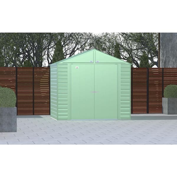 8 ft. x 6 ft. Green Metal Storage Shed With Gable Style Roof 43 Sq. Ft.