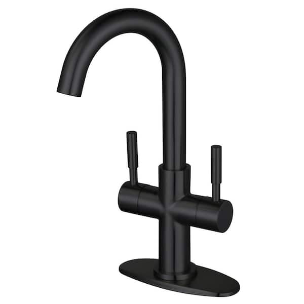 Kingston Brass Concord Two Handle Bar Faucet in Matte Black