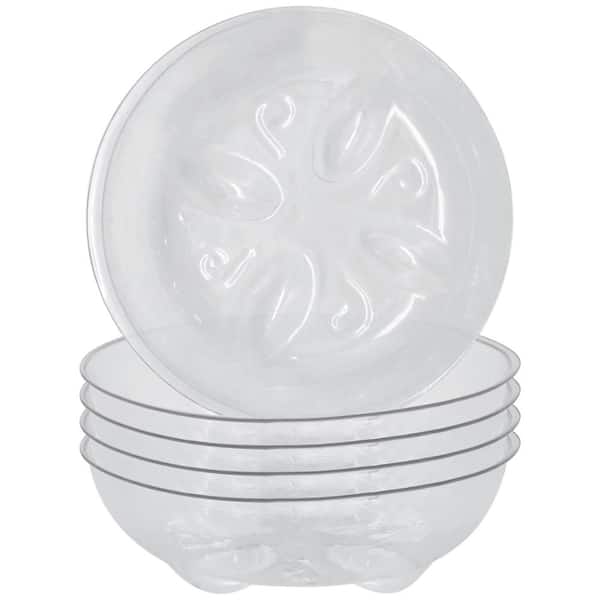 Arcadia Garden Products Heavy-Duty 4 in. Dia. Clear Plastic Saucer (5-Pack)