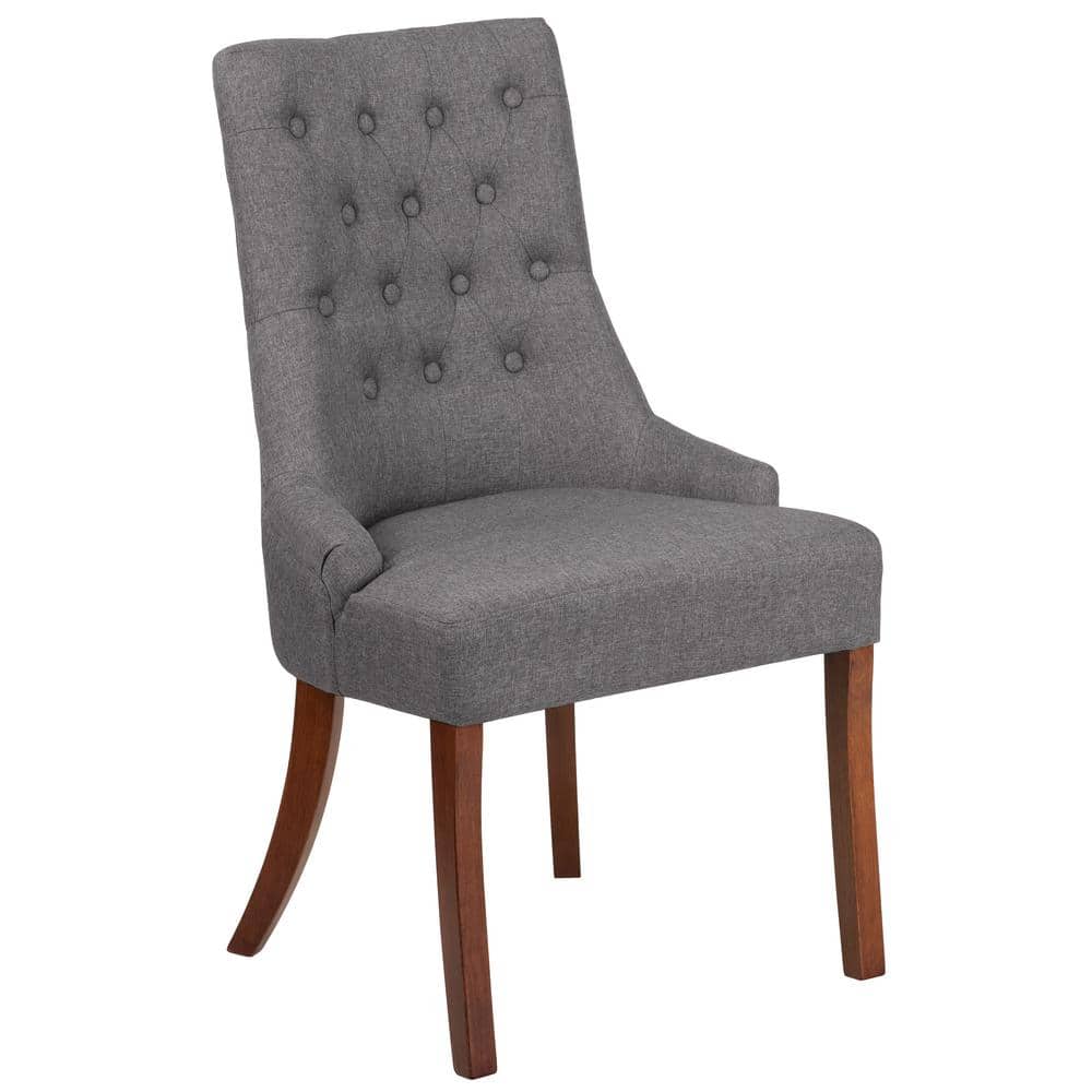 Flash Furniture Fabric Tufted Chair in Gray CGAQY209651GRHD The