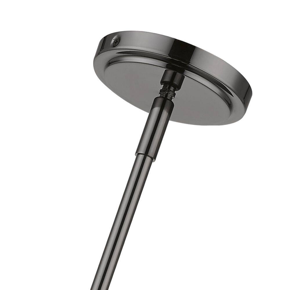 Willow Transitional 1-Light Pendant in Black Chrome with Clear Glass