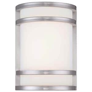 Bay View 1-Light Stainless Steel Outdoor Integrated LED Pocket Wall Lantern Sconce
