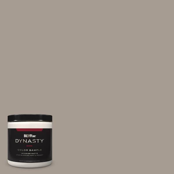 BEHR DYNASTY 8 oz. #N200-4 Rustic Taupe One-Coat Hide Matte Stain-Blocking Interior/Exterior Paint & Primer Sample