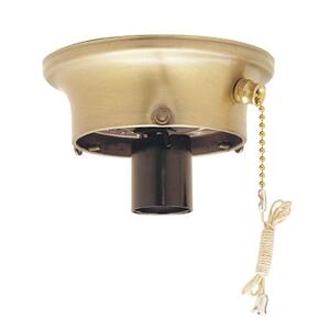 3-1/4 in. Brass Glass Shade Holder Kit for Ceiling Light Fixtures