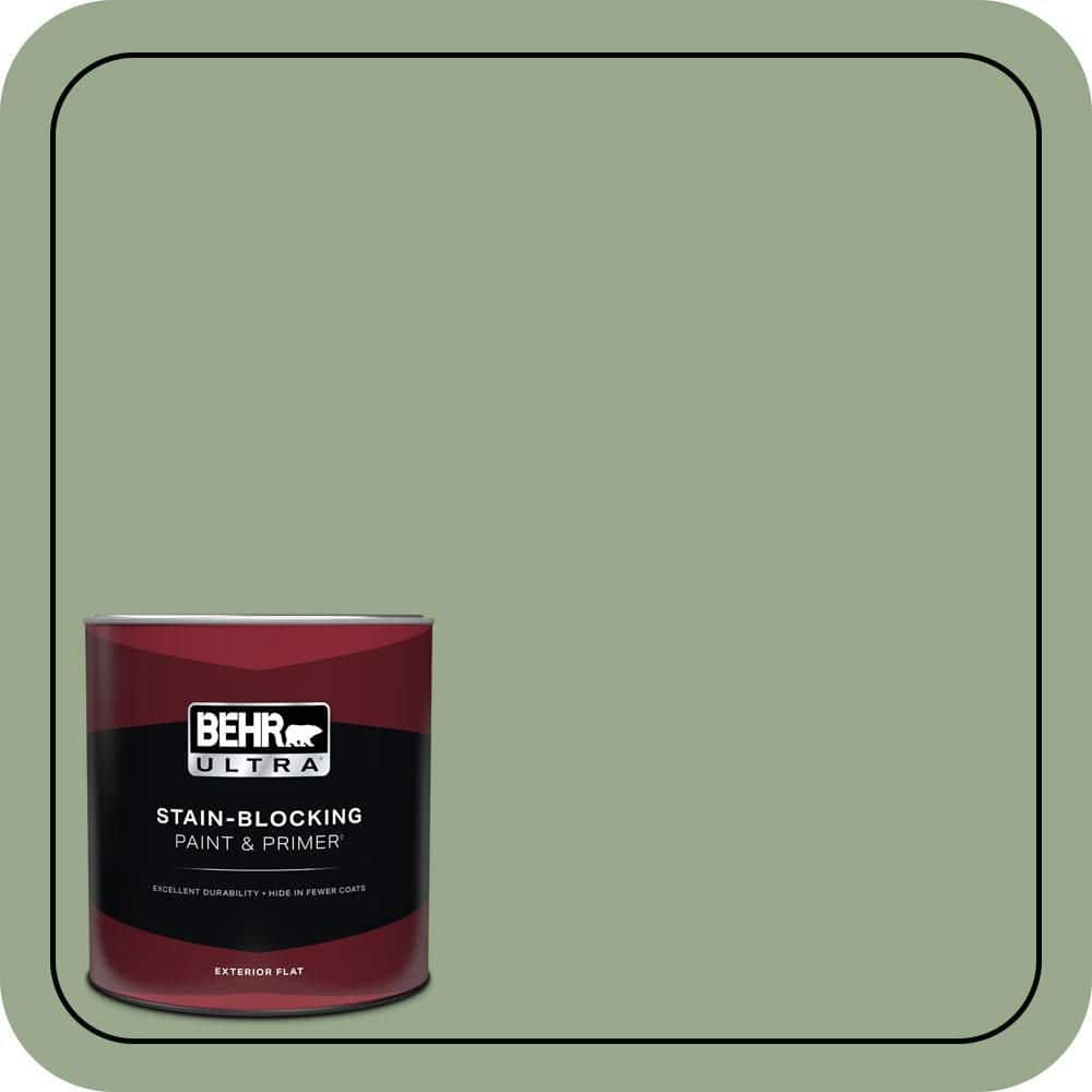 1 qt. #PPU11-05 Pesto Green Flat Exterior Paint & Primer price history on PriceWatchPro