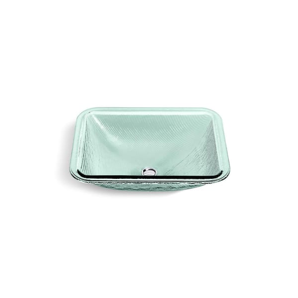 KOHLER Yepsen Glass Undermount Bathroom Sink in Translucent Dew