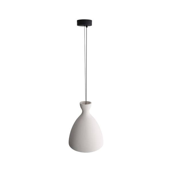 Golden Lighting - Aethera 15-Watt 1 Light White Sandstone Cement Integrated LED Pendant Light with White Sandstone Cement Shade