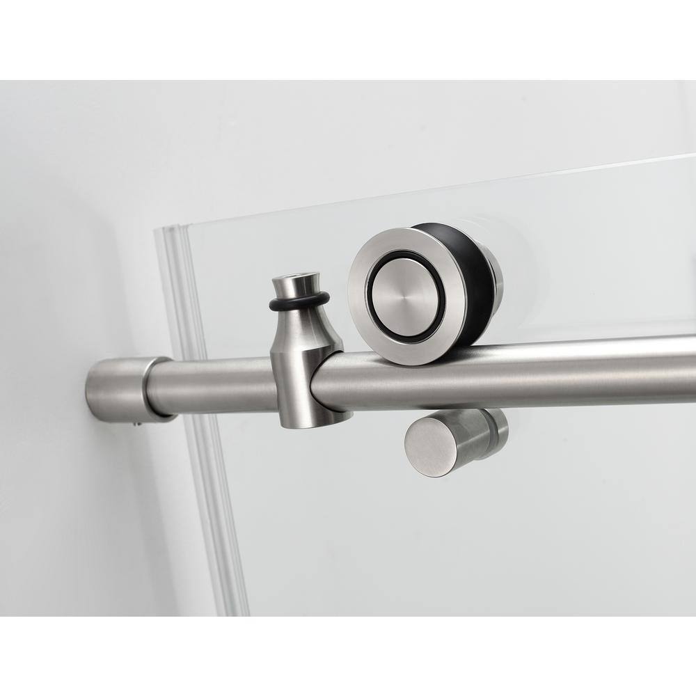 Coraline XL 64" x 80" Frameless Sliding Shower Door with Clear Glass