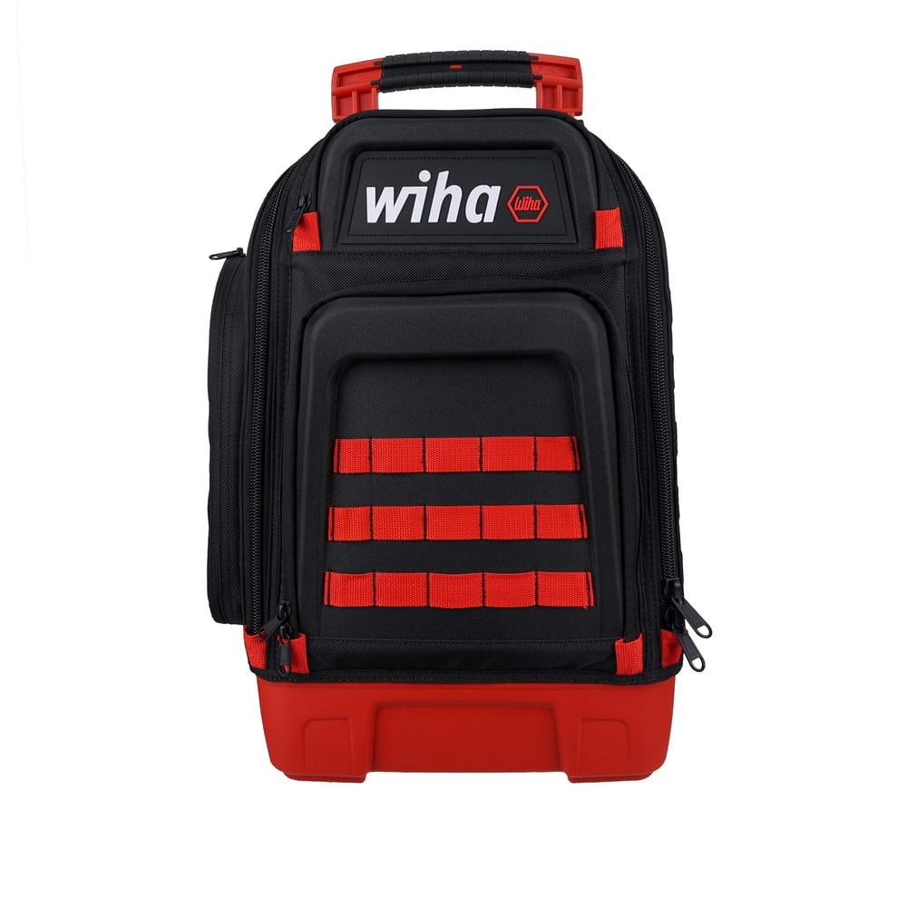 Heavy Duty Black and Red Tool Hauler Backpack