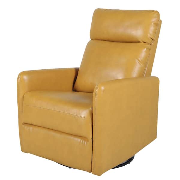 JAYDEN CREATION Ema Mustard Manual Ergonomic Swivel Recliner