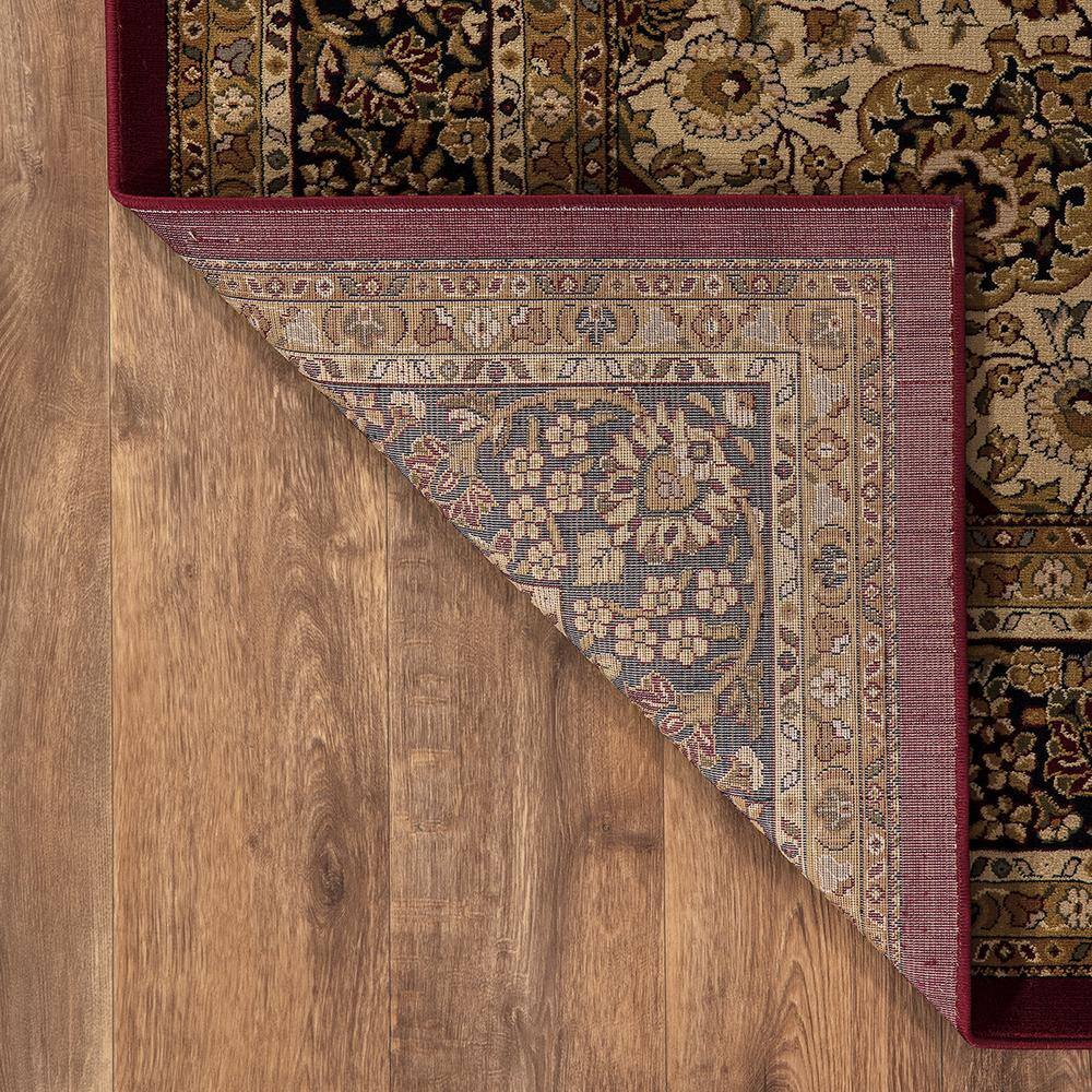 Silk Road Red 9 ft. x 13 ft. Medallion Area Rug - thumbnail 9