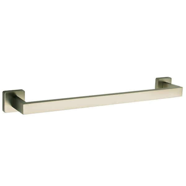 Square Collection 18 in. Wall Mounted Towel Bar in Brushed Nickel
