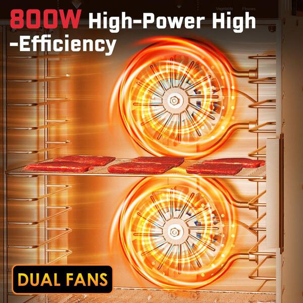 Stainless Steel Food Dehydrator-Premium Electric Dehydrator with 4 Preset, Adjustable Timer & Temperature Control