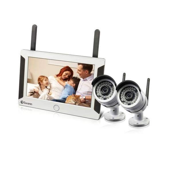 Swann NVW-470 Wi-Fi 7 in. LCD and 720p IP 2 Camera Kit